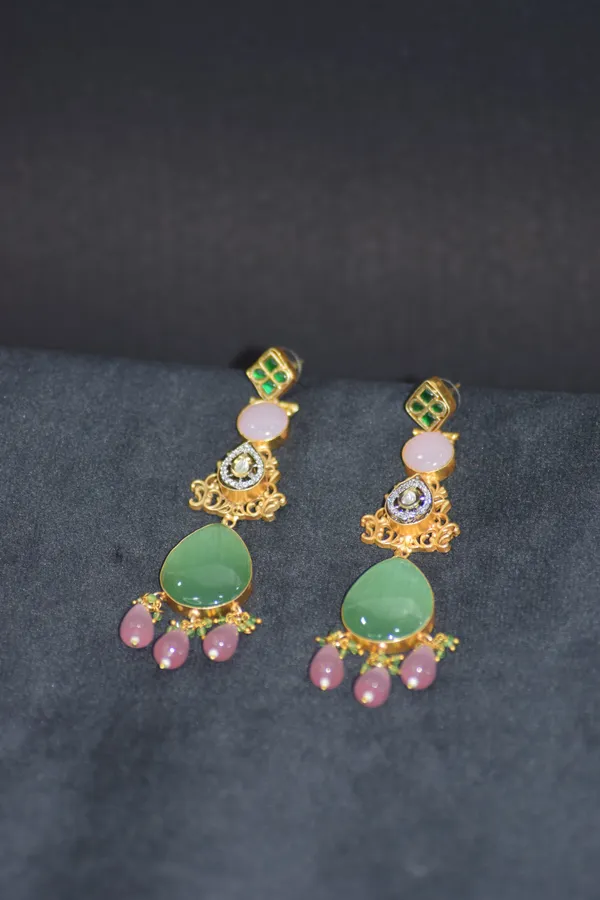 Green_Brass_Earrings_For_Women